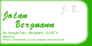 jolan bergmann business card